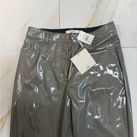 Tibi Tech Skinny Leg Trousers, Cement - Picture 11 of 15